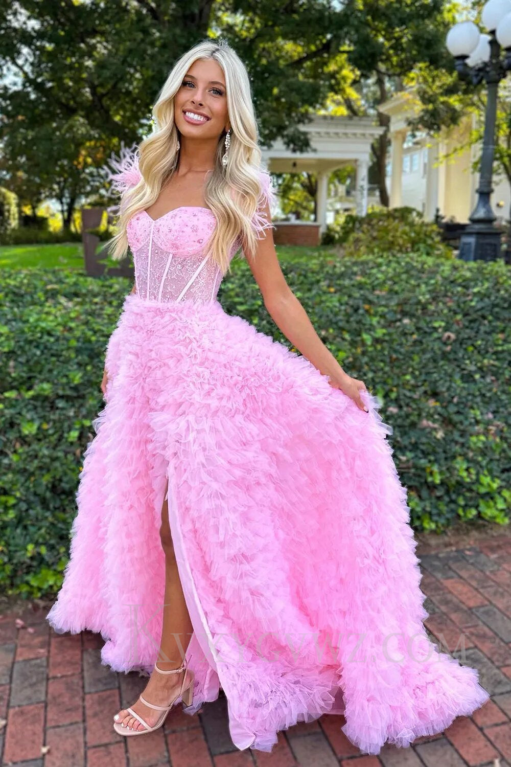 Red Off the Shoulder A-Line Princess Prom Dress LF012