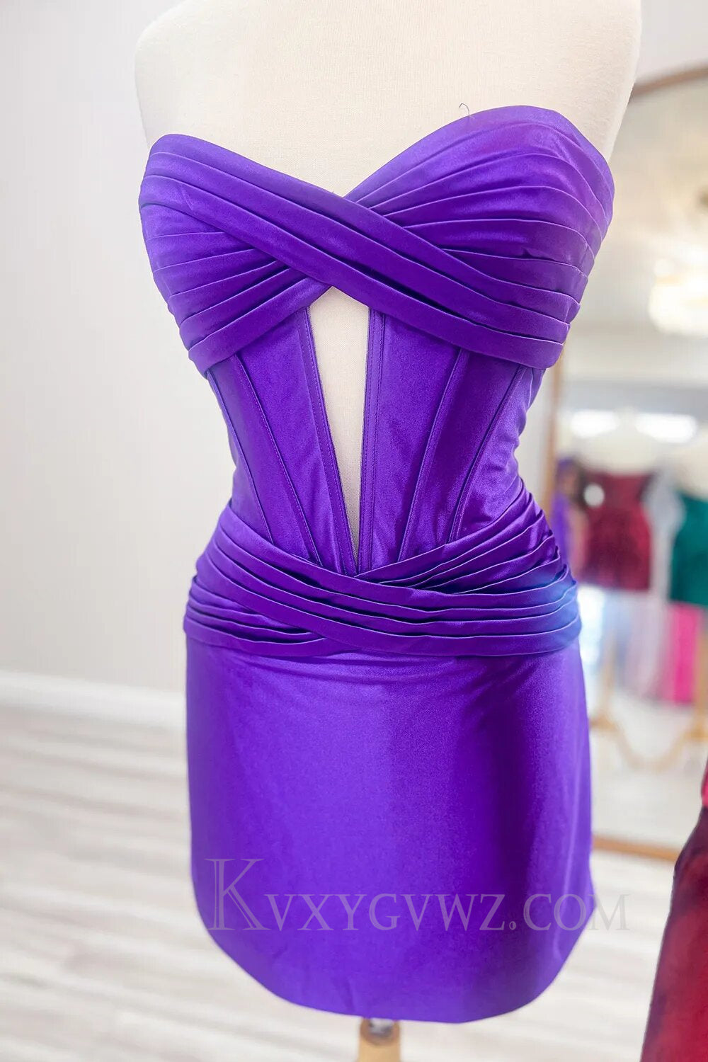 Sage Green Corset Sweetheart Tight Short Homecoming Dress LF149