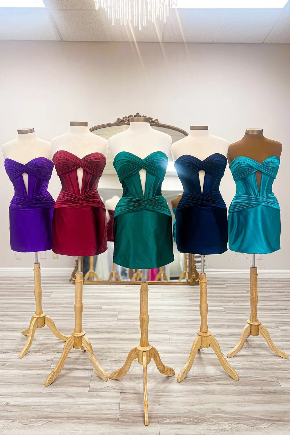Sage Green Corset Sweetheart Tight Short Homecoming Dress LF149