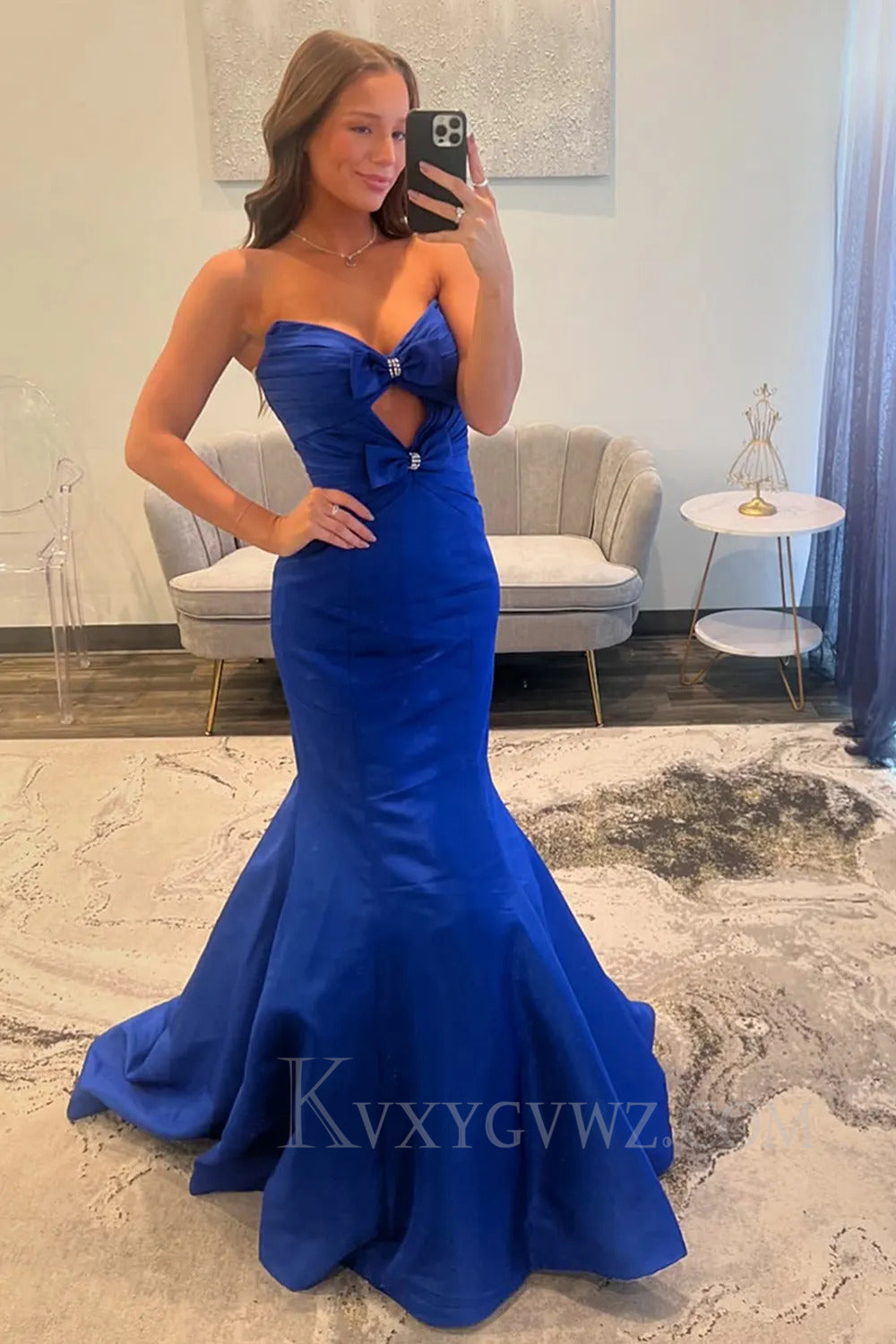 Royal Blue Sweetheart Mermaid Floor Length Prom Dress LF274