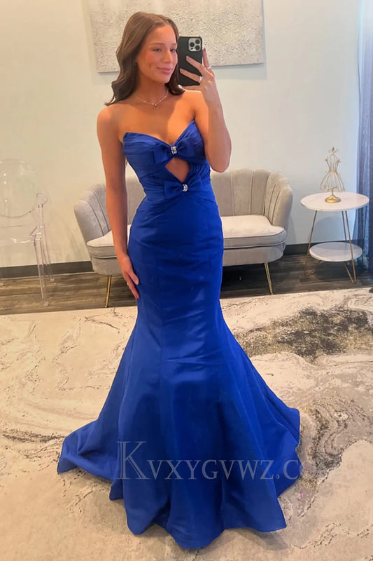 Royal Blue Sweetheart Mermaid Floor Length Prom Dress LF274
