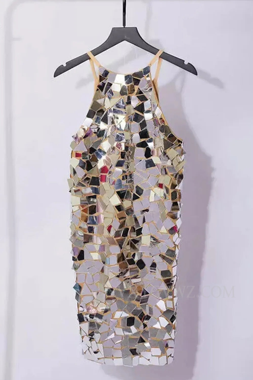 Silver Sparkly Mirror Tight Short Homecoming/Cocktail Dress LF308
