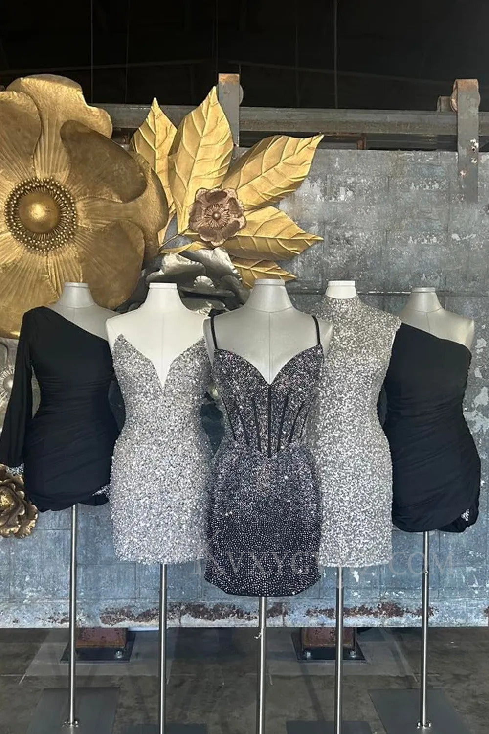 Sparkly Navy Spaghetti Straps Corset Tight Short Homecoming /Cocktail Dress with Beadings LF311