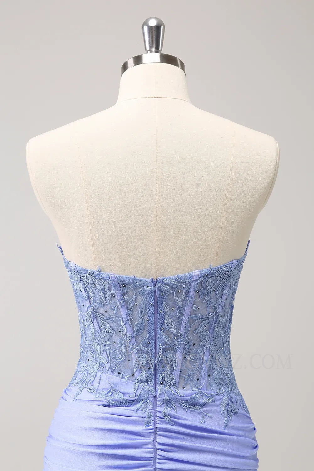 Sparkly Strapless Corset Lilac Sequins Short Tight Homecoming/Cocktail Dress LF312