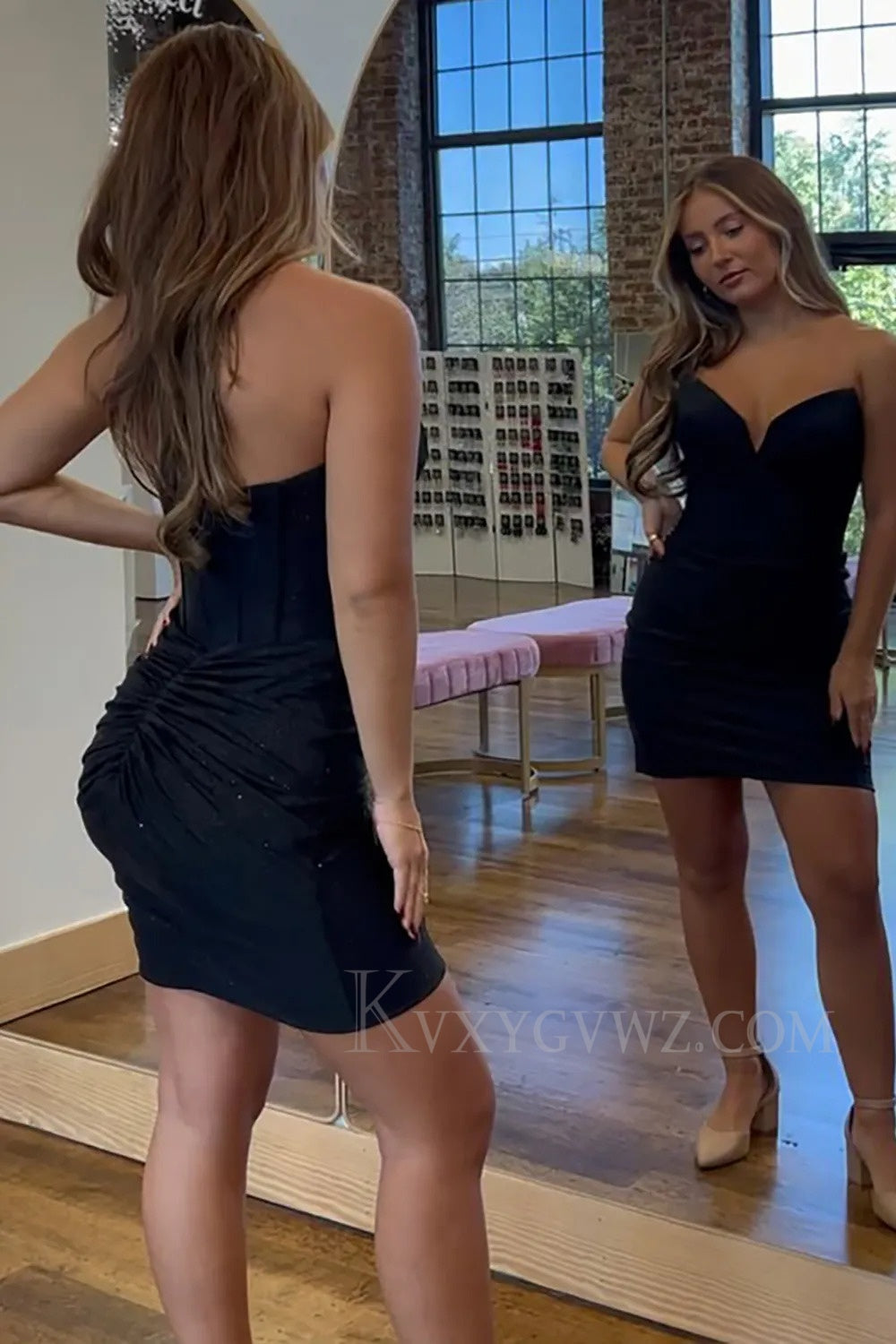 Glitter Royal Blue Corset Sweetheart Tight Short Homecoming/Cocktail Dress LF323