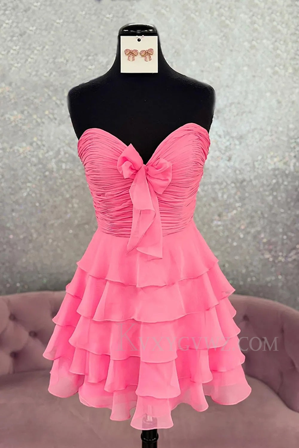Royal Blue A Line Sweetheart Tiered Tulle Short Homecoming/Cocktail Dress LF362
