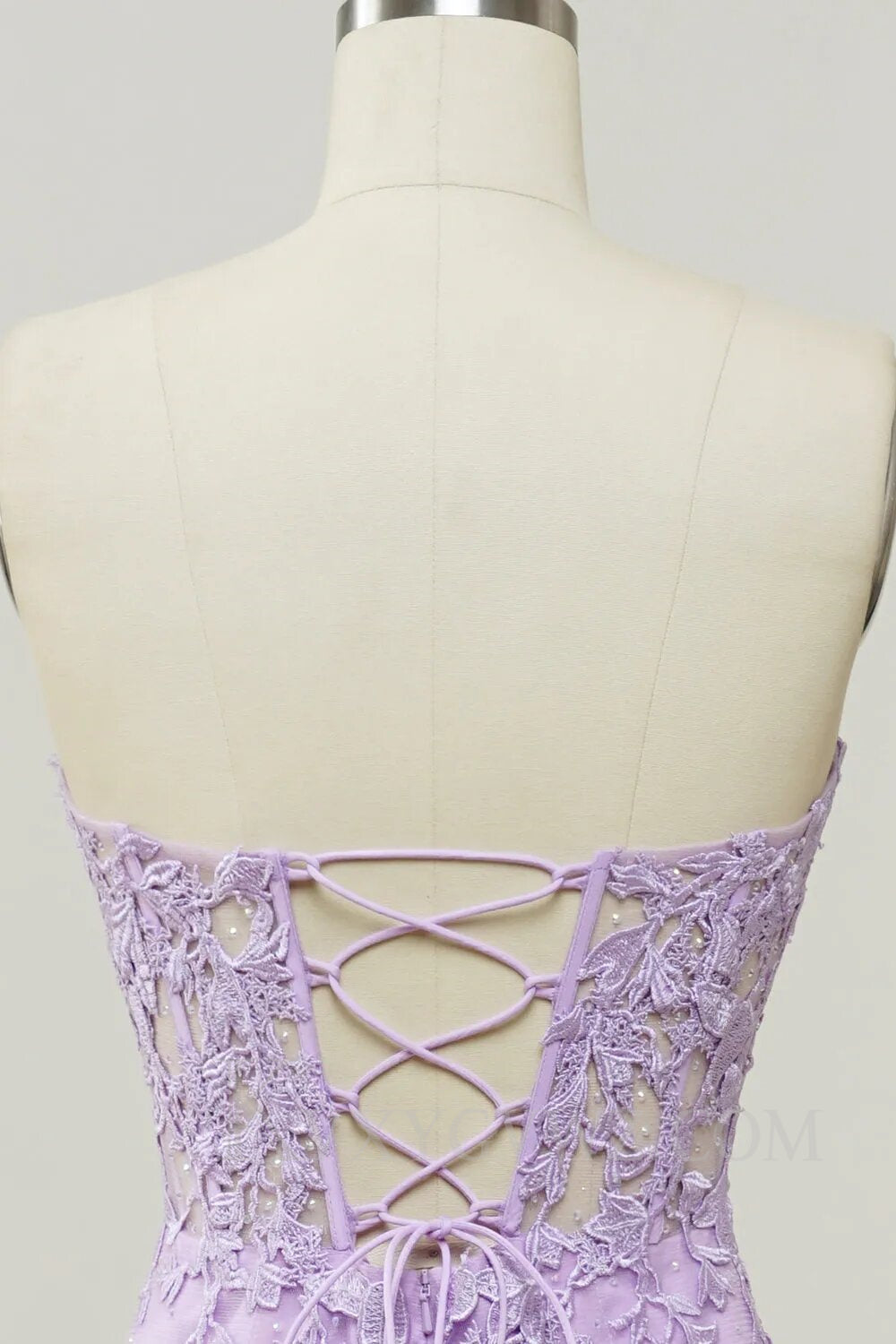 Purple Sweetheart Neck Mermaid Prom Dress With Appliques LF004