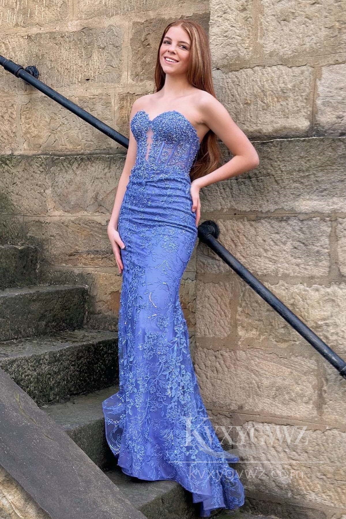 Elegant Lace Mermaid Dress Prom Dresses Timeless Beauty for Any Occasion Evening Dresses LF571