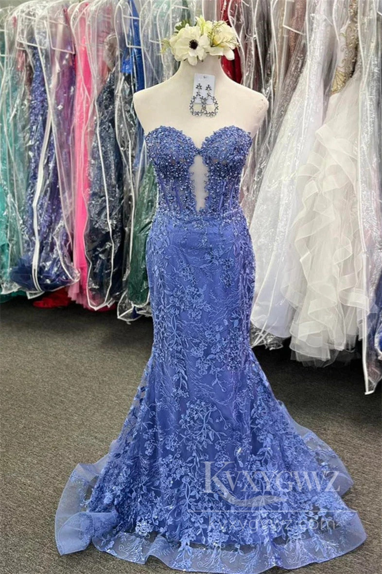 Elegant Lace Mermaid Dress Prom Dresses Timeless Beauty for Any Occasion Evening Dresses LF571