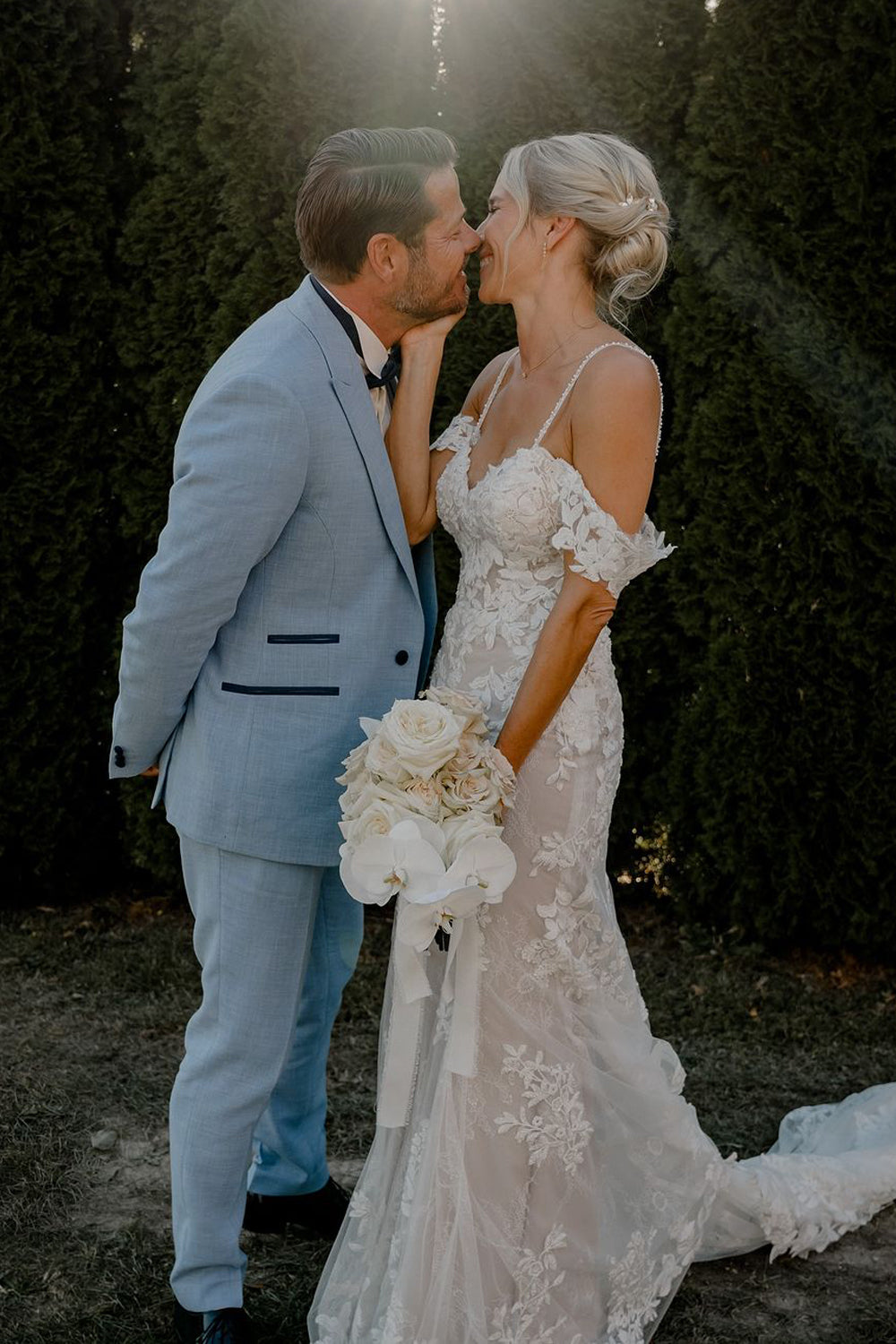 Pastoral Style Sheath Sweetheart Lace Long Wedding Dresses Gown with Appliques HS977