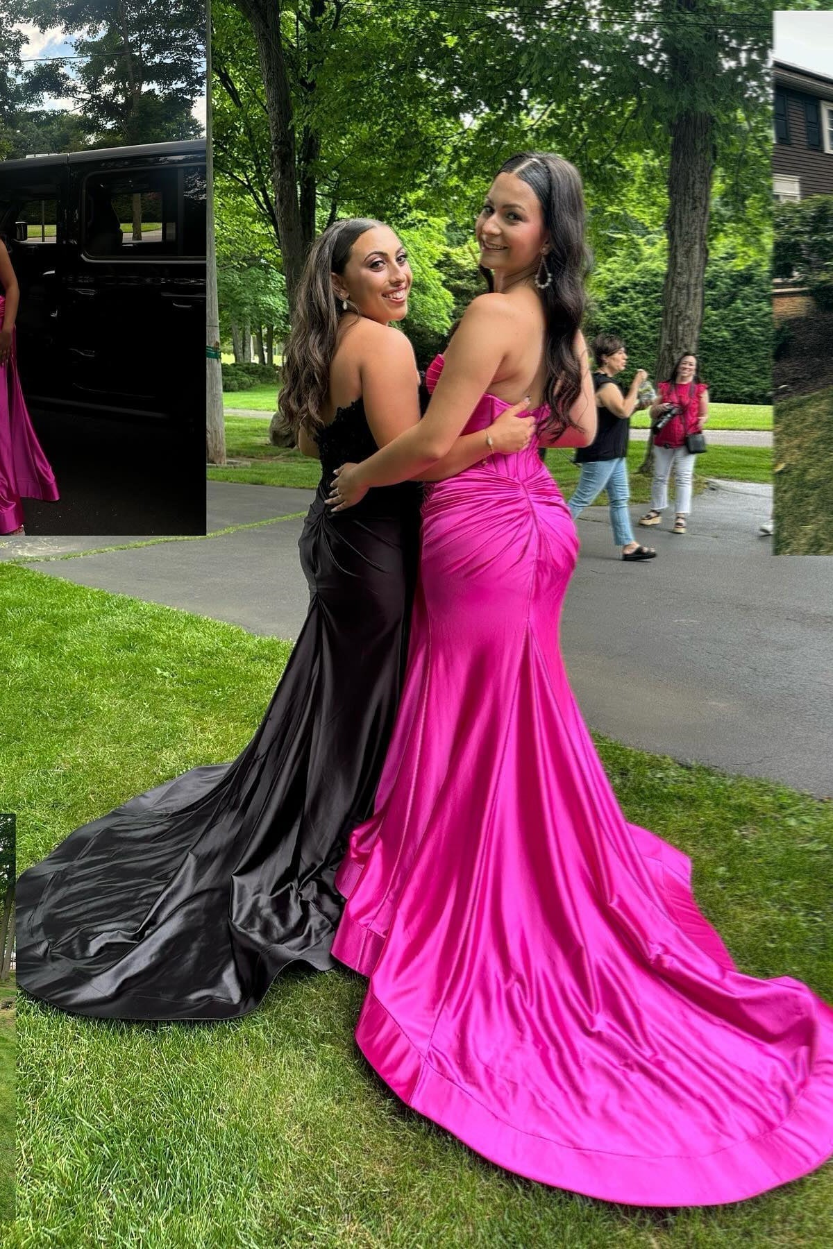 Mermaid Sweetheart Keyhole Blue Slit Prom Dress Gown LF1209