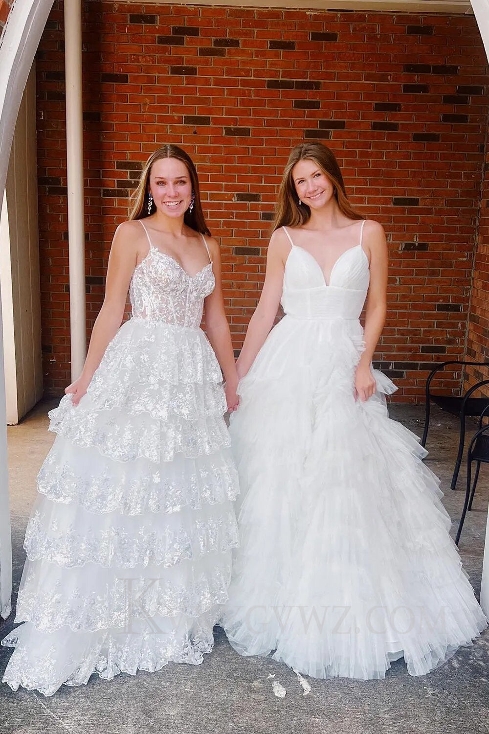 Sparkly Dark Blue Spaghetti Straps Tiered Lace Long Corset Prom Dress LF009