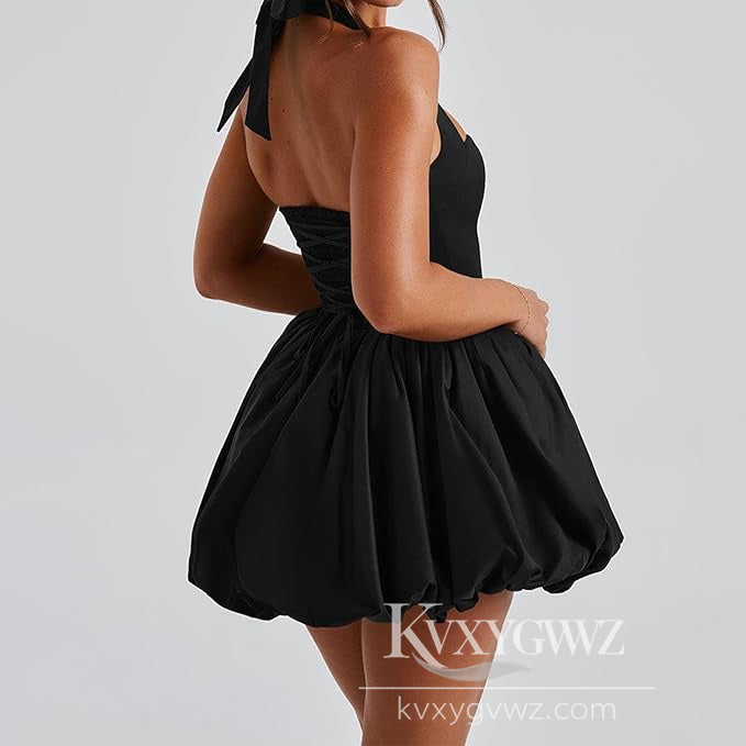 Stunning A Line Straps Evening Gown Little Black Cocktail Dress LF932