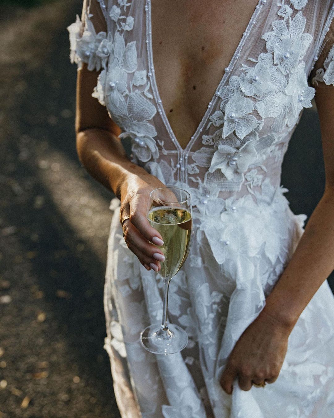 Pastoral Style A Line V Neck Cap Sleeves Tulle Wedding Dresses Gown with Lace HS975