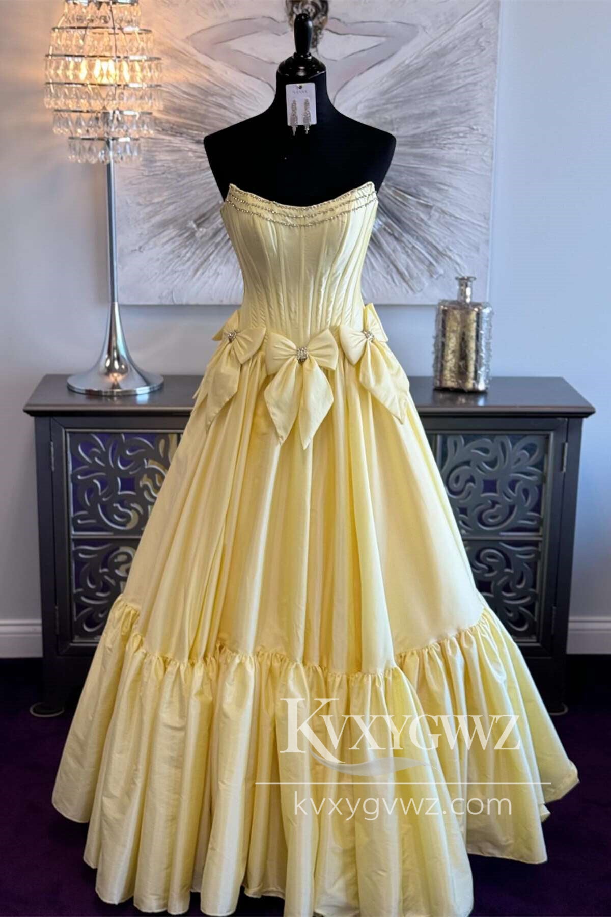Sweet Ball Gown Scoop Neck Evening Gown Taffeta Pink Long Prom Dress LF1106