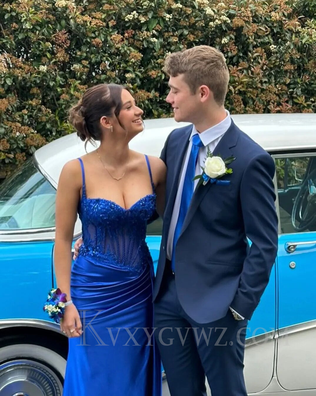 Sparkly Green Corset Sequins Long Prom Dress With Slit LF017