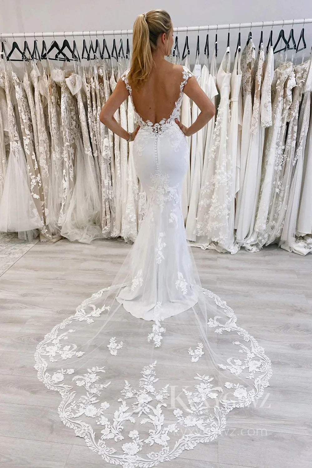 Stunning Lace and Satin Wedding Dress with Delicate Straps for the Modern Bride Bridal Gown HS530