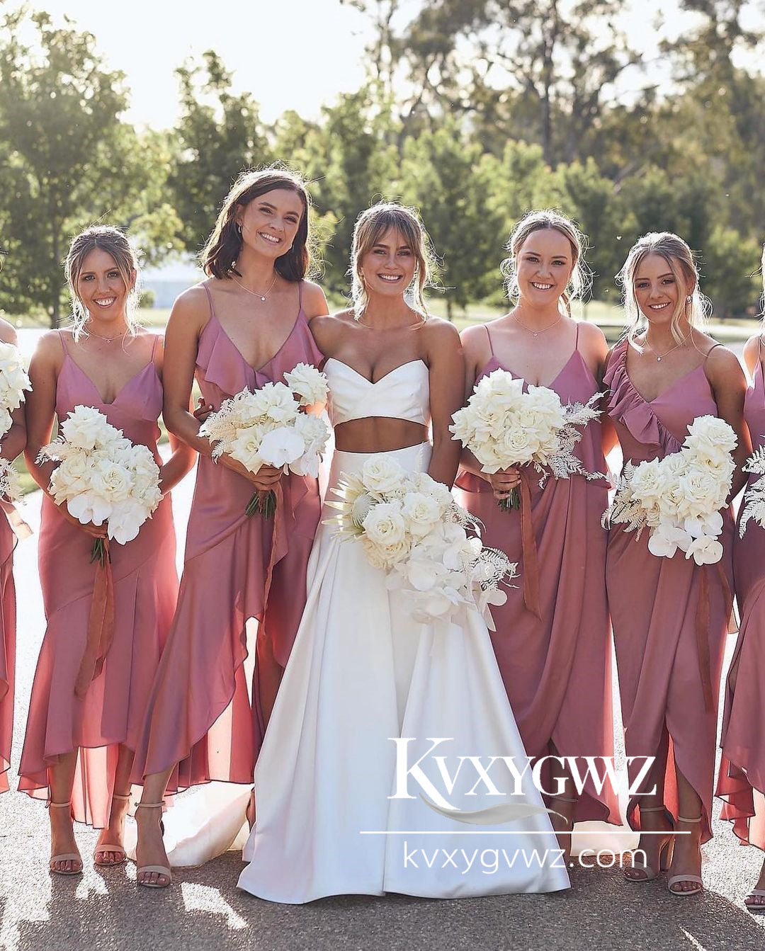 Glamorous A Line Two Piece Sweetheart Satin Wedding Dresses Gown With Sweep Train HS776
