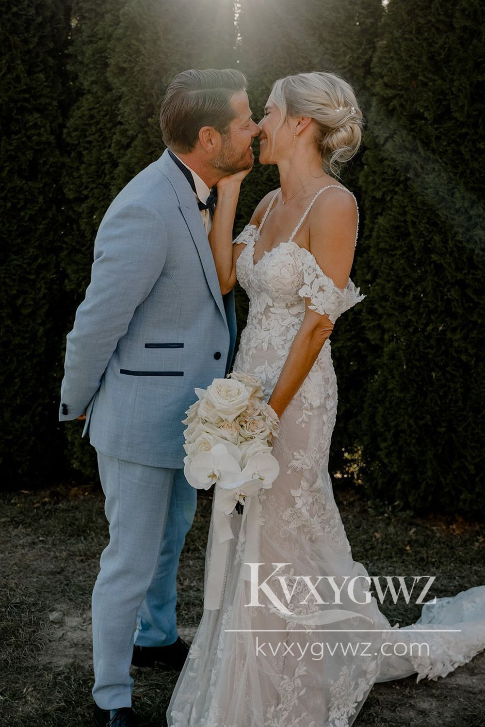 Pastoral Style Sheath Sweetheart Lace Long Wedding Dresses Gown with Appliques HS977